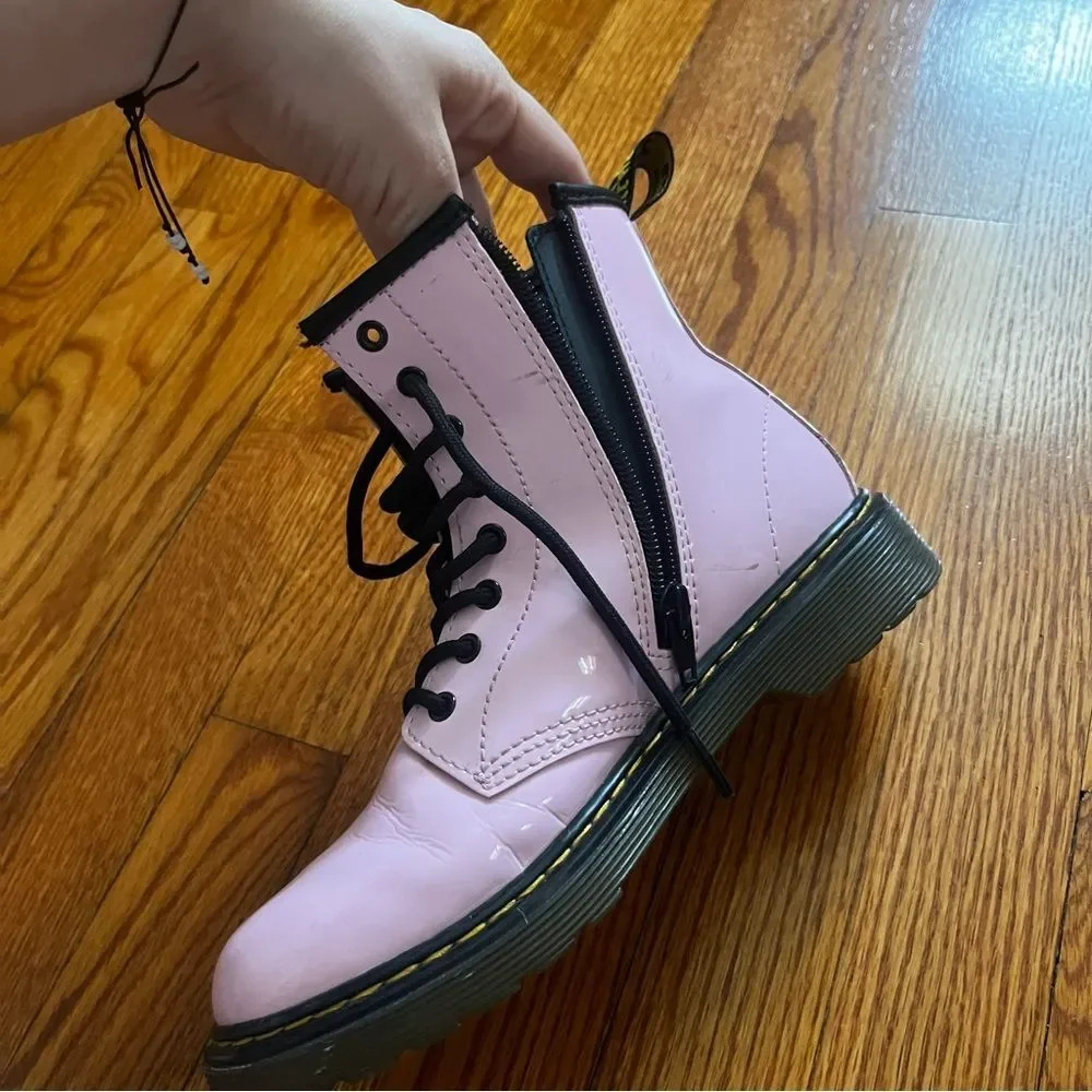 Girls doc Marten pink boots shoes size 4
